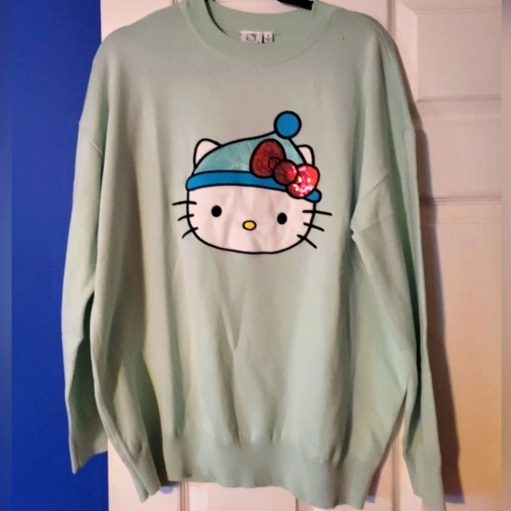 Hello Kitty Mint Green Sweater